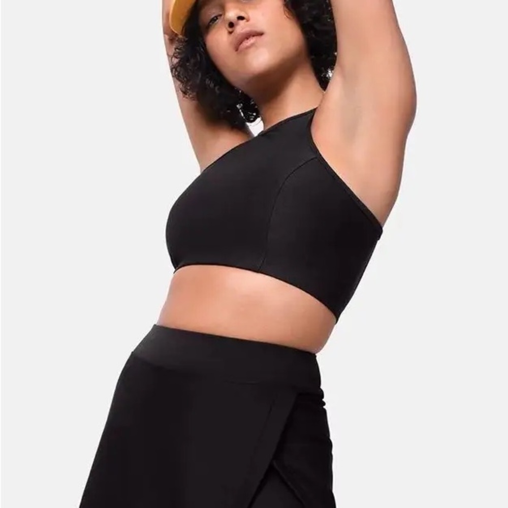Black Halter Crop Top